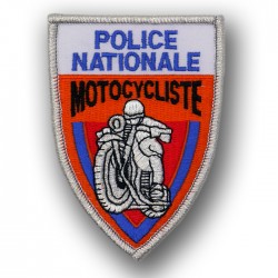 Ecusson Tissu Brodé Police Motocycliste Orange