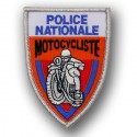 Ecusson Tissu Brodé Police Motocycliste Orange