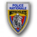 Ecusson Tissu Brodé Police Motocycliste Jaune