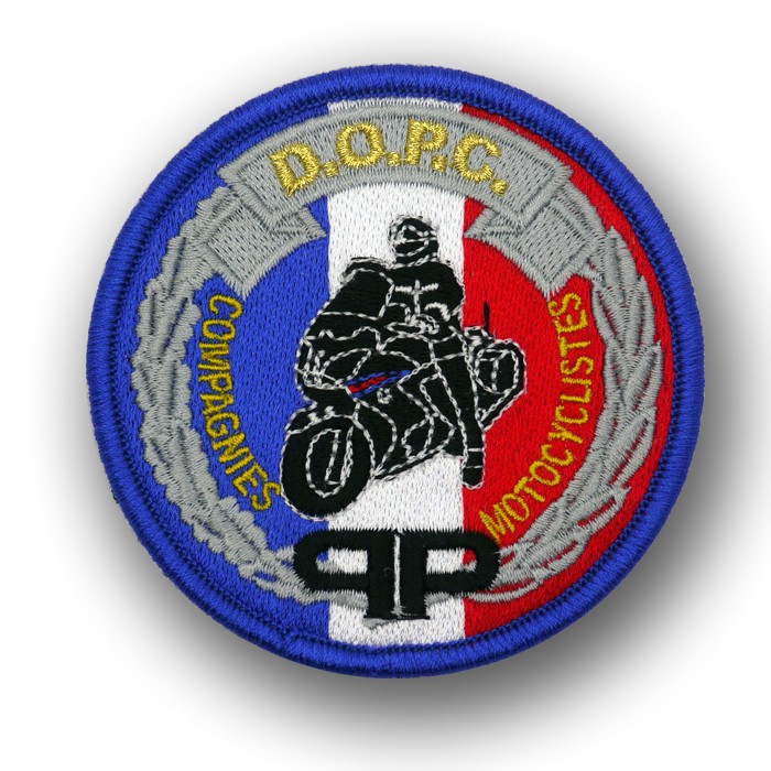 Ecusson tissu brodé Prefecture Police MOTO DOPC