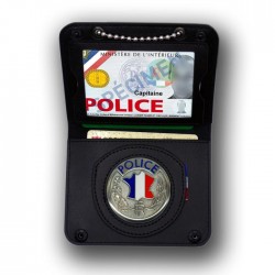 Porte-carte Police Chainette tour de cou administratif