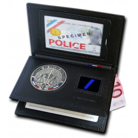 Porte-carte 3 volets Police Nationale – Officier de Police Judiciaire (OPJ) avec grade Porte-cartes OPJ Officier de Police Ju...