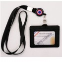 Tour de cou administration pénitentiaire + enrouleur + porte-carte noir