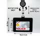 Tour de cou Police + enrouleur + porte-carte noir Ministere Interieur TOUR-DE-COU TDCEPNCUMITOUR-DE-COU