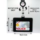 Tour de cou Police + enrouleur + porte-carte cuir noir Police Nationale fond blanc TOUR-DE-COU TDCEPNCUPNBTOUR-DE-COU