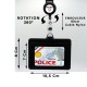 Tour de cou Police + enrouleur + porte-carte noir Police Nationale fond blanc TOUR-DE-COU TDCEPNCUPNBTOUR-DE-COU