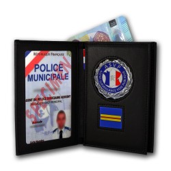 Porte Carte 3 volets Police Municipale ASVP Grade Porte-Carte Police Municipale PCAD002ASVPPorte-Carte Police Municipale