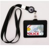 Tour de cou Prefecture de Police + enrouleur + porte-carte noir TOUR-DE-COU TDCECUPPTOUR-DE-COU