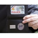 Porte-carte 3 volets Police Nationale – Médaille POLICE RF avec grade