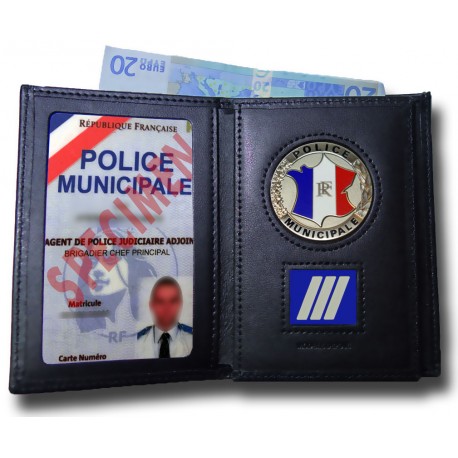 Porte Carte 3 volets Police Municipale Grade Porte-Carte Police Municipale PCAD002Porte-Carte Police Municipale