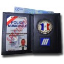 Porte Carte 3 volets Police Municipale Grade