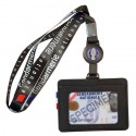 Tour de cou Gendarmerie + enrouleur + porte-carte noir