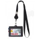 Tour de cou + enrouleur + porte-carte noir TOUR-DE-COU TDCECUTOUR-DE-COU