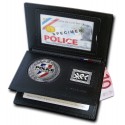 Porte-carte 3 volets Police – Médaille 48 mm + Grade au choix (format CB)