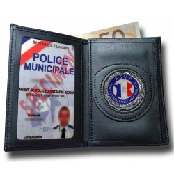 Porte Carte 3 volets ASV Administratif Vertical Porte-Carte Police Municipale PCAD001ASVPPorte-Carte Police Municipale