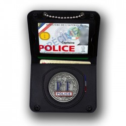 Porte-carte Police RF Chainette tour de cou administratif Porte-Carte Police Nationale PCA003PRFPorte-Carte Police Nationale