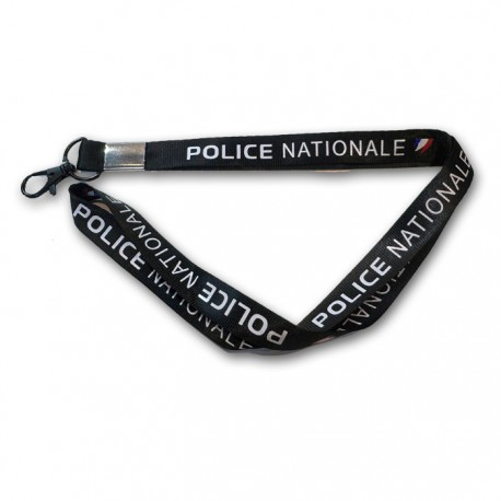 Porte-cles tour de cou Police Nationale Tissu Police Nationale PCLTDCPN3GPolice Nationale
