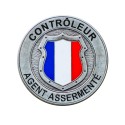 Médailles de porte carte Controleur Agent Assermenté