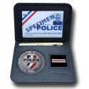 Porte-carte 2 volets Police Nationale – Médaille 48 mm + Grade
