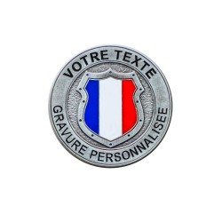 Médaille personnalisable 48 mm – Écusson tricolore SHIELD Médailles personnalisables – Créez la vôtre à votre image MDPCPERSH...