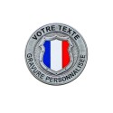 Médaille personnalisable 48 mm – Écusson tricolore SHIELD