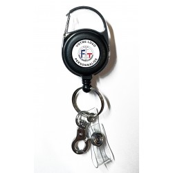 Porte-clés enrouleur personnalisable – avec logo doming Porte-clés personnalisés PCLENPERSSEULPorte-clés personnalisés
