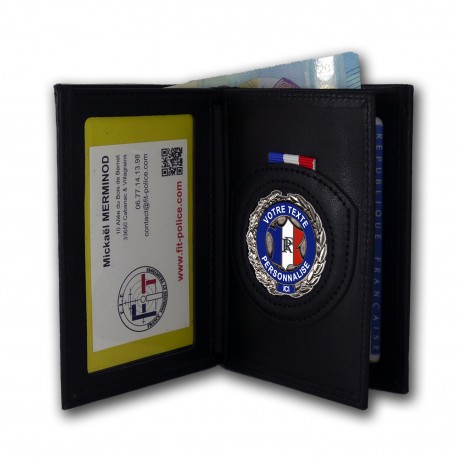 Porte-carte 3 volets vertical – Médaille France personnalisable – Administratif Accueil PCAD001PERFTAccueil