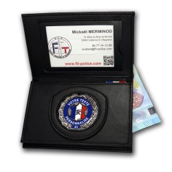 Porte-carte 3 volets administratif avec médaille personnalisable Carte de France Accueil PCA001PERFTAccueil