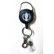 Porte-clés enrouleur Gendarmerie Nationale – câble nylon 65 cm et clip ceinture Accueil PCLEGDAccueil
