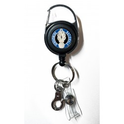 Porte-clés enrouleur Gendarmerie Nationale – câble nylon 65 cm et clip ceinture Accueil PCLEGDAccueil