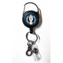 Porte-clés enrouleur Gendarmerie Nationale – câble nylon 65 cm et clip ceinture