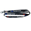 Porte-clés tour de cou Gendarmerie Nationale – Mousqueton métal