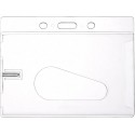 Porte-badge rigide transparent format carte bancaire 9 x 6 cm