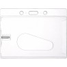 Porte-badge rigide transparent format carte bancaire 9 x 6 cm