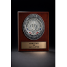 Plaque de ceinture Officier de Police Judiciaire Police Nationale sur support bois