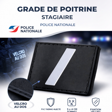 Grade de poitrine Stagiaire Basse visibilité – Police Nationale Vestimentaire GDP08Vestimentaire