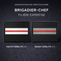 Grade de poitrine PVC Brigadier-chef filière expertise – Administration pénitentiaire (HV / BV)