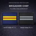 Grade de poitrine PVC Brigadier-chef filière encadrement – Administration pénitentiaire (HV / BV)