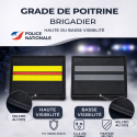 Grade de poitrine Brigadier – Haute ou Basse Visibilité – Police Nationale
