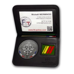 Porte-carte 2 volets État-major des Armées avec médaille doming et grade au choix Porte-cartes Personnalisables PCAP002EMAPor...