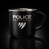 Mug métallique Police Nationale – acier inoxydable recyclé – logo 3 griffes gravé