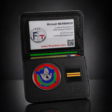 Porte-carte Douane 2 volets avec médaille et grade Porte commission d'emploi Douanes PCA002DPorte commission d'emploi Douanes