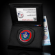 Porte-carte Douane 3 volets administratif avec médaille Porte commission d'emploie NOUVEAU FORMAT (CB) DOUANE PCA005DPorte co...