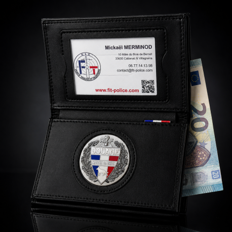 Porte-carte Douane 3 volets administratif avec médaille Maître de Chien Porte commission d'emploie NOUVEAU FORMAT (CB) DOUANE...