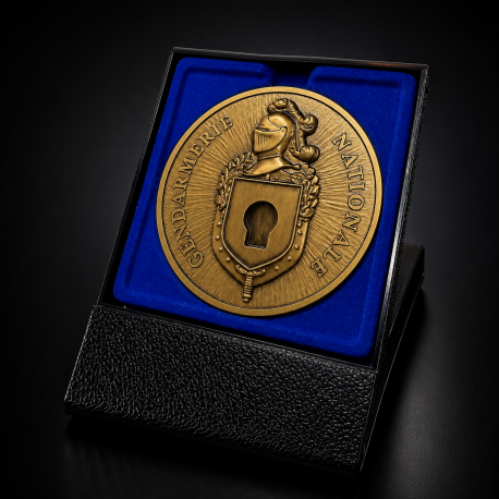 Médaille de Table Gendarmerie Départementale Bronze 70 mm Relief 3D Médailles de Table MDT70GDBZE00Médailles de Table