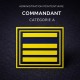 Grade de poitrine PVC Commandant Catégorie A – Administration pénitentiaire Grades de Poitrine monté sur velcro GDPAPCAGrades...