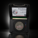 Porte-carte Douanes RF 2 volets avec chaînette et médaille émaillée