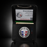 Porte-carte Douanes Motocycliste 2 volets avec chaînette et médaille émaillée