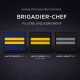 Grade de poitrine PVC Brigadier-chef filière encadrement – Administration pénitentiaire (HV / BV) Grades de Poitrine monté su...
