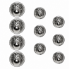 Lot de 10 boutons de vareuse argentés Gendarmerie – CTAGN / CSTAGN